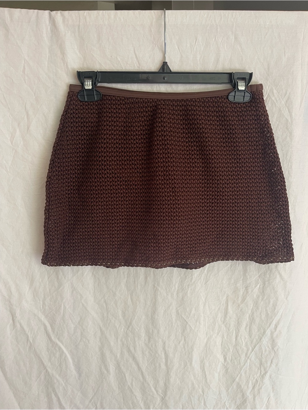 Victoria's Secret Crochet Mini-Skirt Espresso Built-in Swim Bottoms Size S - Picture 10 of 11